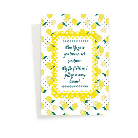 Greeting Card - Lemon Questions