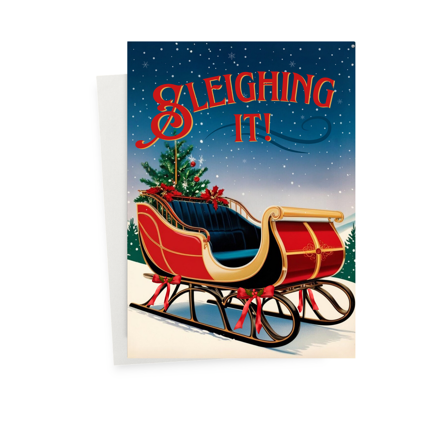 Greeting Card - Sleighing It!